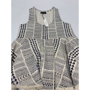 New RD Koko Blouse Sleeveless White/Blue XS Women's A50